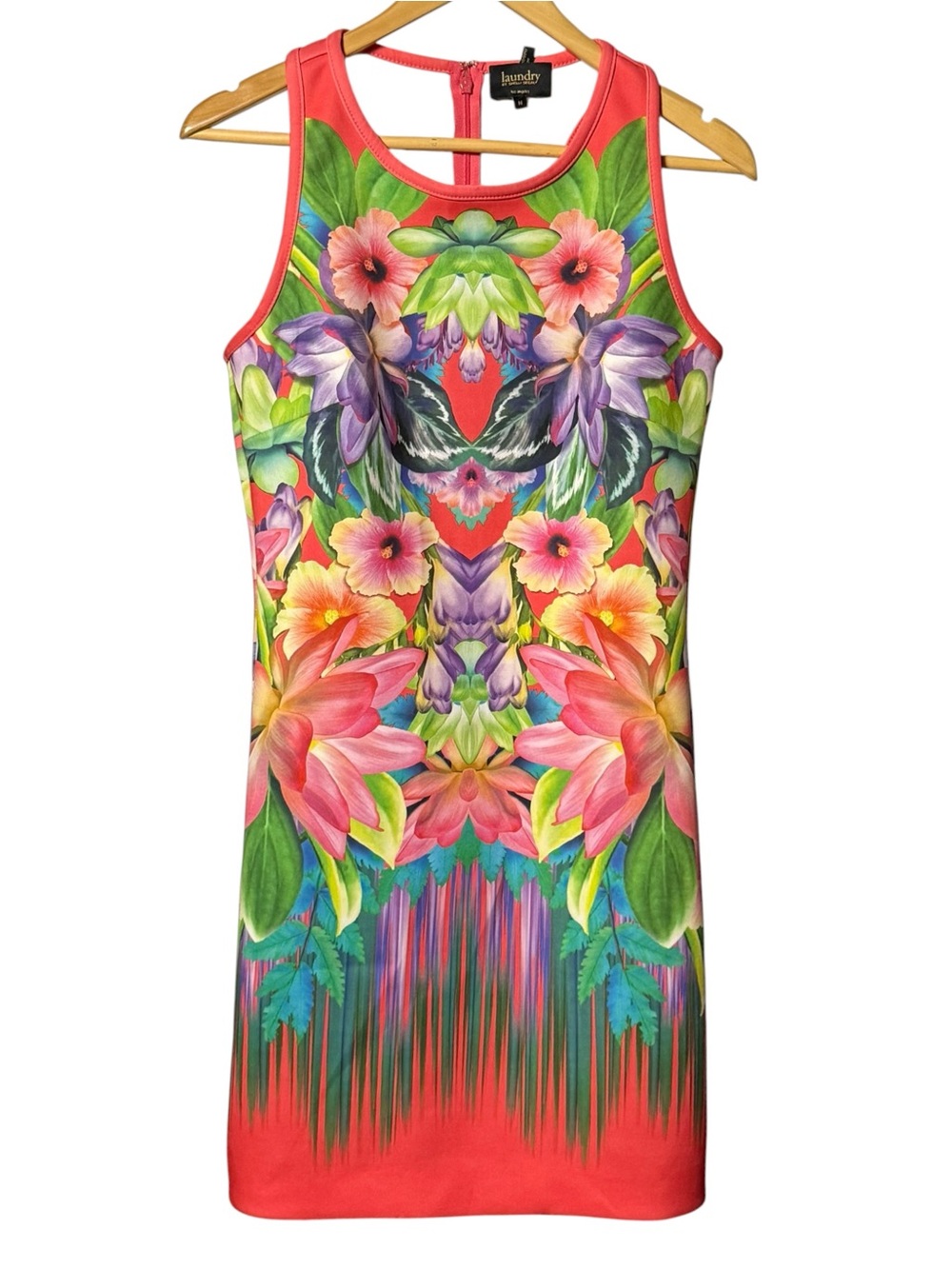 Laundry by Shelli Segal Vibrant Floral Tank Sheath Dress MEDIUM